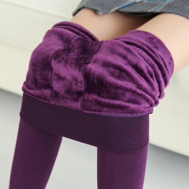 Hot Leggings para Inverno: Leggings feminina de malha alta elasticidade, quente, confortável e elegante. Perfeita para o Inverno. BRILHO E ENCANTO