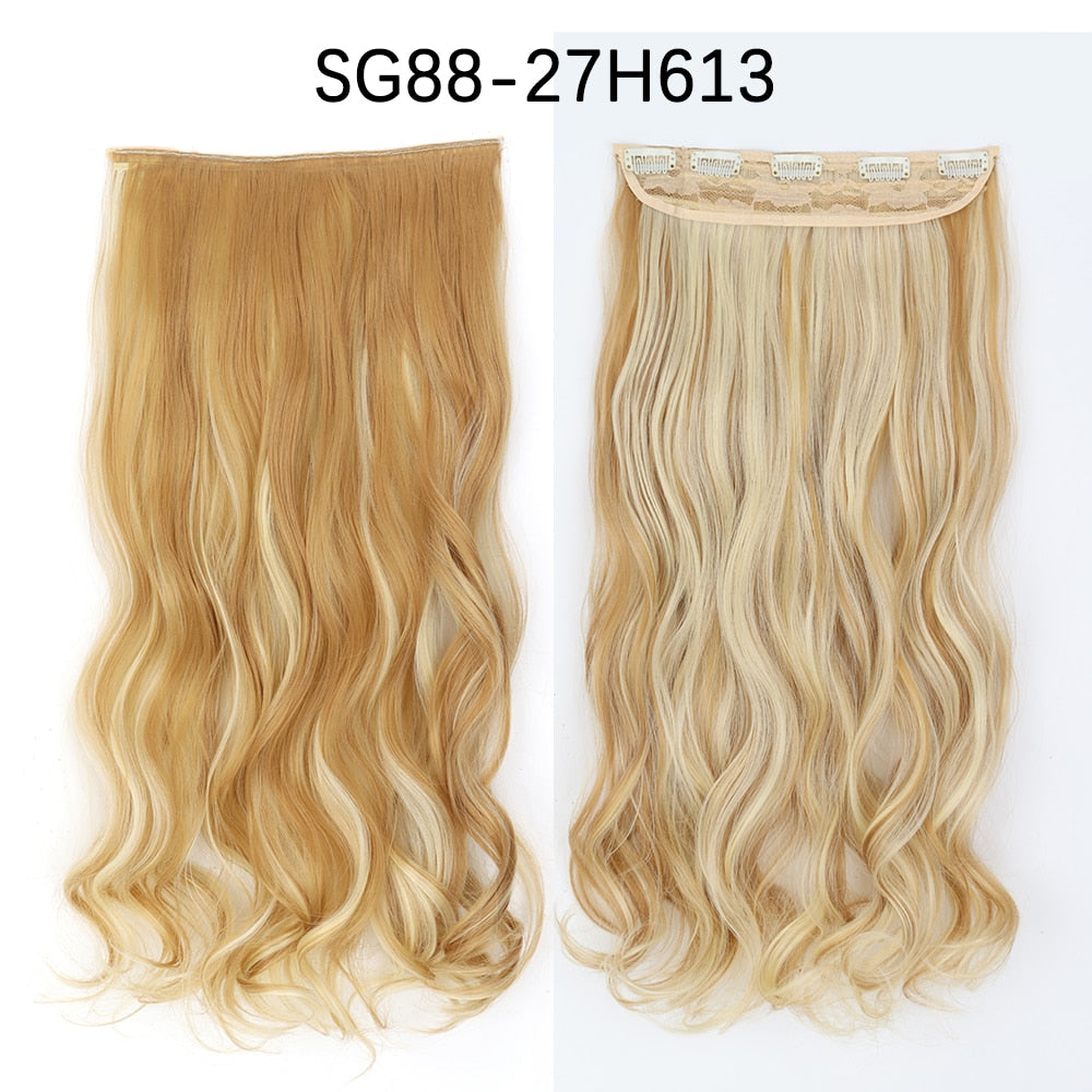 HAIRQUEEN - Extensão sintética de cabelo longo, com 5 Presilhas, Fibra de Alta qualidade BRILHO E ENCANTO