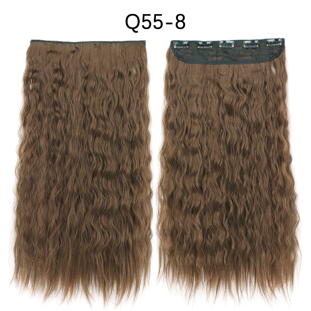 HAIRQUEEN - Extensão sintética de cabelo longo, com 5 Presilhas, Fibra de Alta qualidade BRILHO E ENCANTO